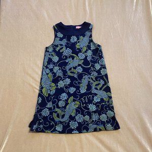 Lilly Pulitzer Don't Be Koi Girls Navy Blue Sleeveless Dress